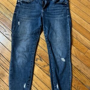 Women's Distressed Blue Jeans